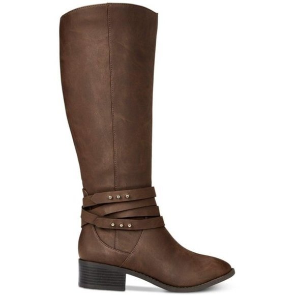 NWOB Material Girl Damien Faux Leather Tall Boots - Picture 2 of 4